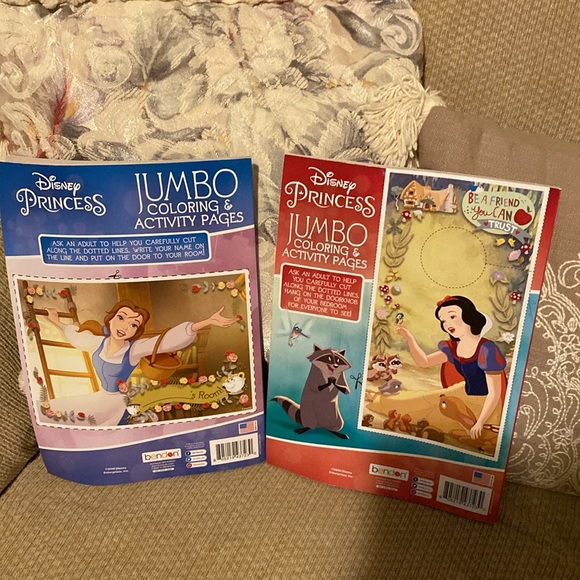 💚💙💛❤️NWT Disney Princess Jumbo Coloring & Activity Books - Set of two - Picture 2 of 7